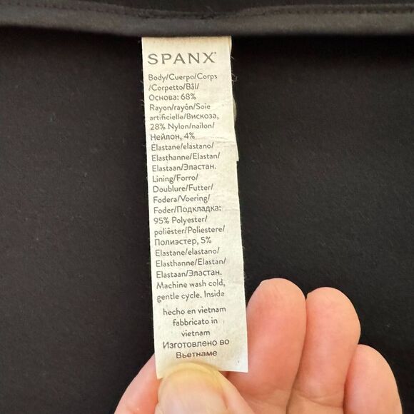 Spanx Perfect Collarless Blazer Sz XL NEW Black 1 Button Jacket‎ Ponte Career - Picture 16 of 16